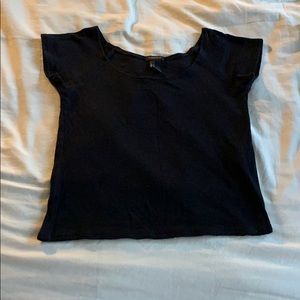 Black ribbed crop top